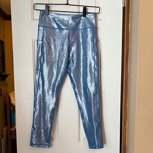 Sparkly Blue Kids Leggings